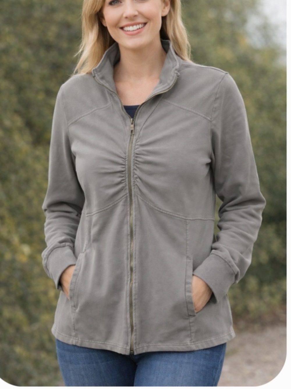 XCVI Zip-Front Utility Jacket